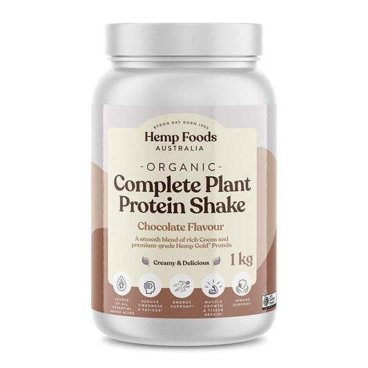 Hemp Foods Australia Complete Plant Protein Shake Chocolate - 1kg Single Unit