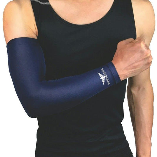 BodyAssist Compression Arm Sleeve - Navy Blue (Medium, 2 Pack) - Auzzistore