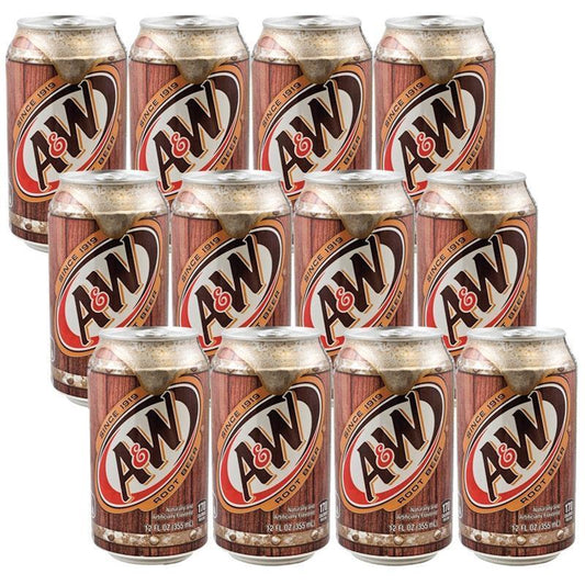 A&W Root Beer 355mL - 12 Pack of Classic Root Beer