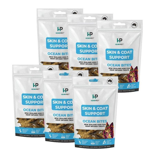 Hemp Pet Skin & Coat Support Treats for Dogs - 6 Pack