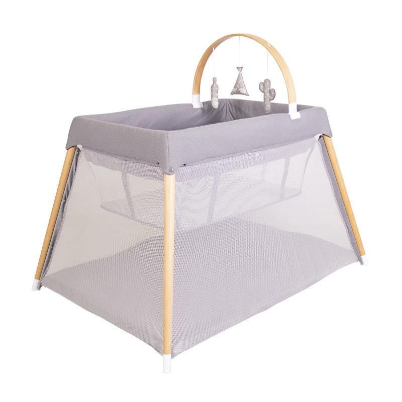 Bebecare Zuri Timber Travel Cot Natural - Safe & Stylish