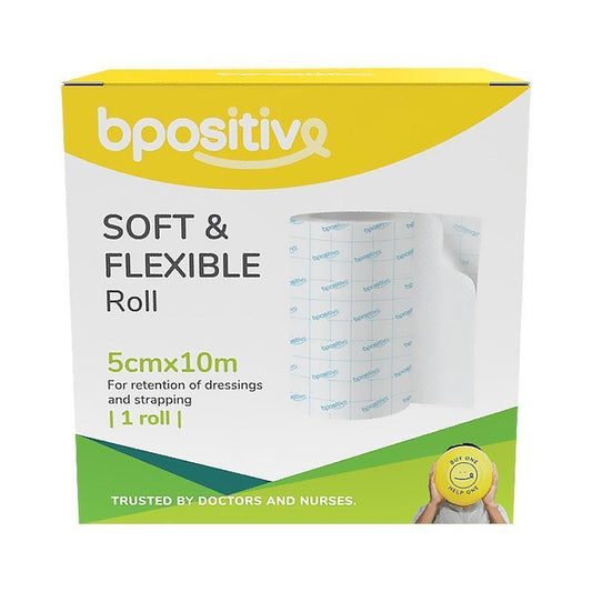 bpositive Soft & Flexible Medical Roll - 5cm x 10m (1 Pack) - Auzzistore