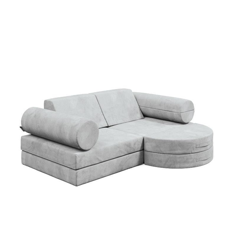 Loungey Little Luxe 11 Piece Play Couch - Rain Cloud-Auzzi Store