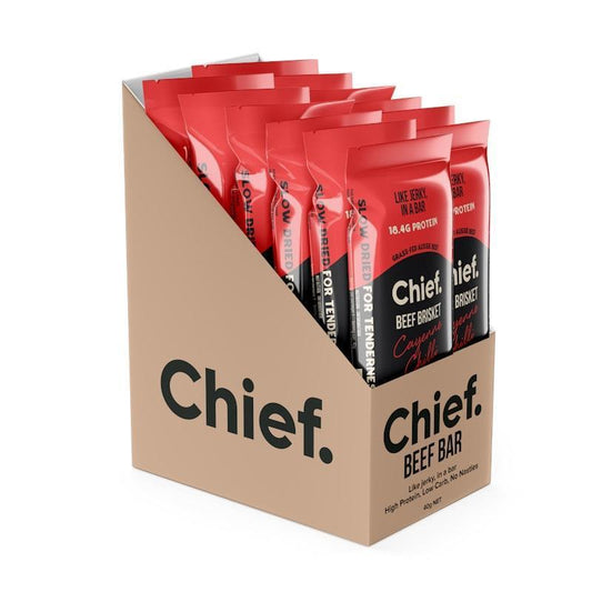 Chief Organic Beef Bars - Cayenne Chilli 12 Pack-Auzzi Store