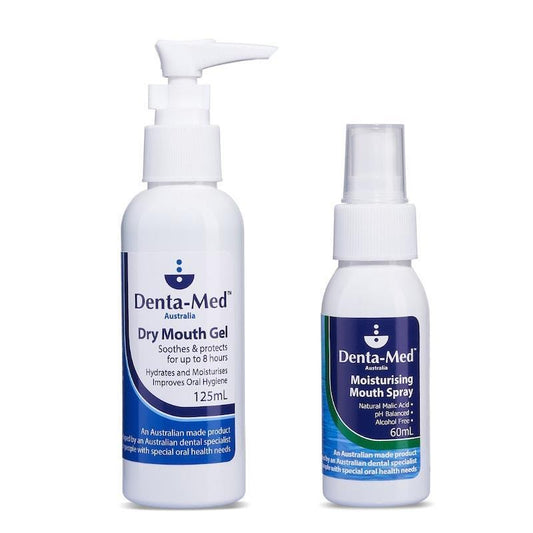 Denta-Med Dry Mouth Gel 125mL & Moisturising Mouth Spray 60mL Bundle - Ultimate Hydration