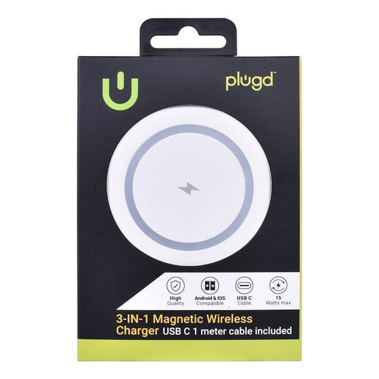 PLUGD 3-in-1 Wireless Charging Foldable Station for Apple MagSafe