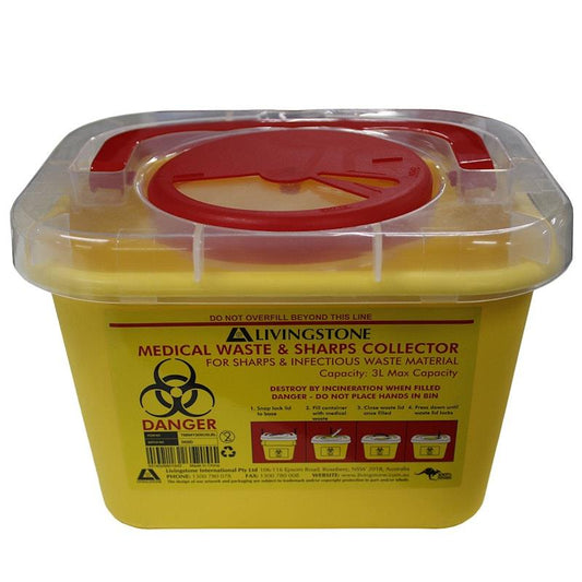Livingstone Needles Sharps Waste Collector - 3L