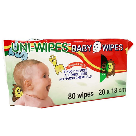 Uni-Wipe Natural Scented Baby Wipes - 80 Wipes - 20 Pack