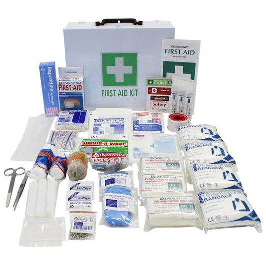 Livingstone Class B First Aid Kit - Metal Case Bundle - Auzzistore