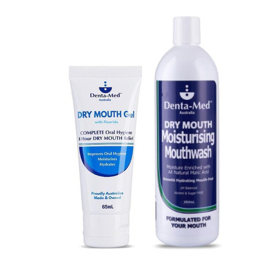 Denta-Med Dry Mouth Gel 65mL & Moisturising Mouthwash 250mL Travel Bundle
