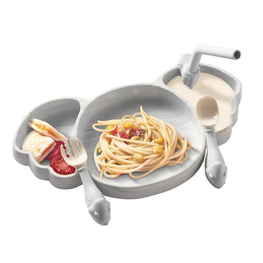 Bc Babycare Koala Silicone Divided Plate Set Blue - Fun & Functional