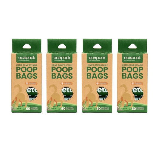 Ecopack Compostable Dog Poop Bags - Bundle of 4 Boxes/240 Bags-Auzzi Store