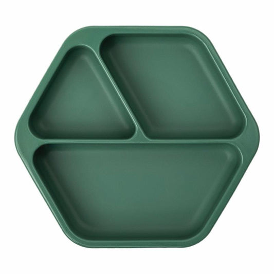 Tiny Twinkle Silicone Suction Plate - Olive Green