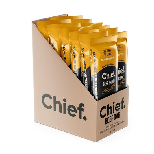 Chief Organic Beef Bars - Smokey BBQ 12 Pack-Auzzi Store