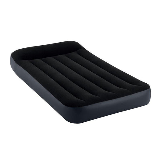 Intex Dura-Beam Classic Inflatable Airbed Mattress with Built-in Pillow Rest - Black Twin-Auzzi Store