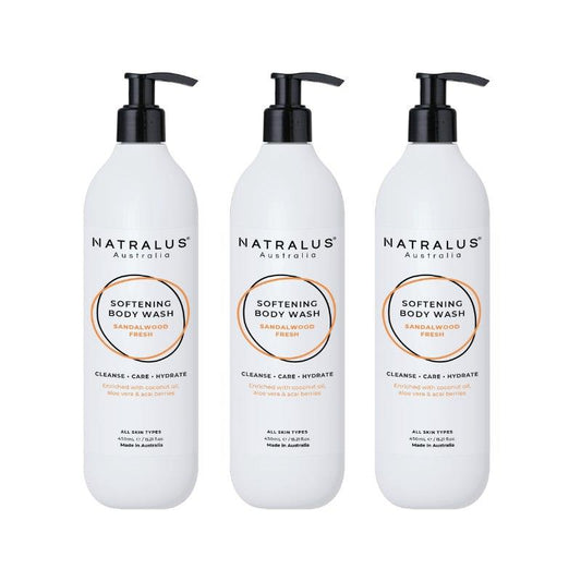 Natralus Softening Body Wash - Sandalwood Fresh (3 Pack)