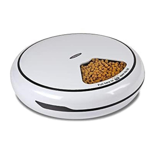 Lentek 5 Meal Automatic Pet Feeder with Voice Message White - Smart Feeding Solution