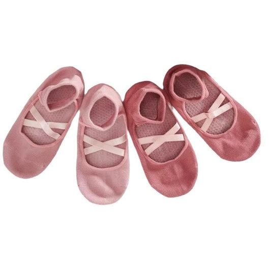 High Heel Jungle Good Pointe Premium Combed Cotton Full Grip Pilates/Yoga Socks - Blush/Pink Bundle-Auzzi Store