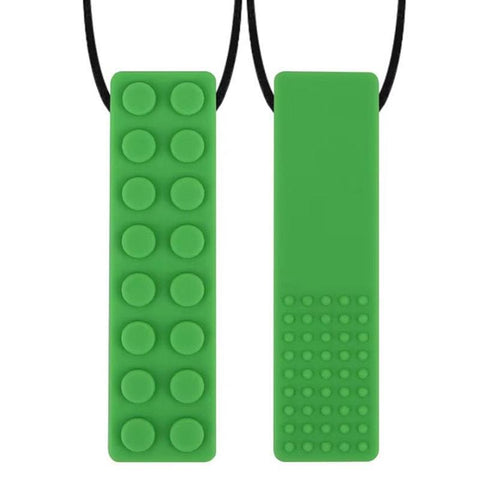 Sensory Safari Green Block Necklace - Oral Fidget for Stress Management - Auzzistore