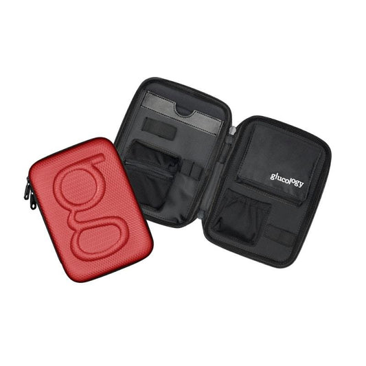 Glucology Travel Classic Case for Blood Glucose Monitors - Red