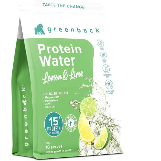 Greenback Lemon & Lime Protein Water - 250g Hydrating Nutritional Powder-Auzzi Store