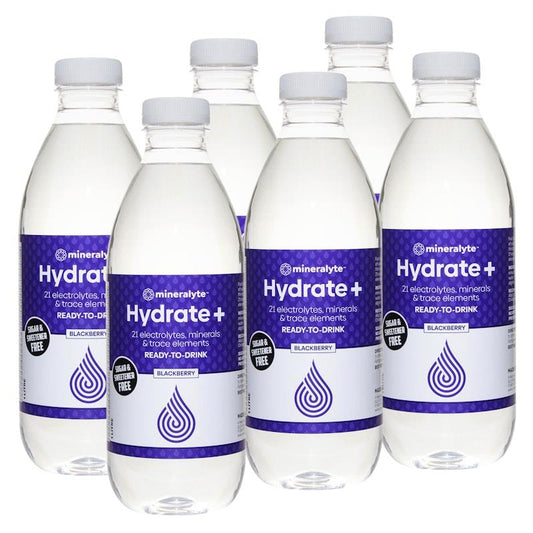 Mineralyte Hydrate+ Ready to Drink Blackberry Flavoured 1L - 6 Pack
