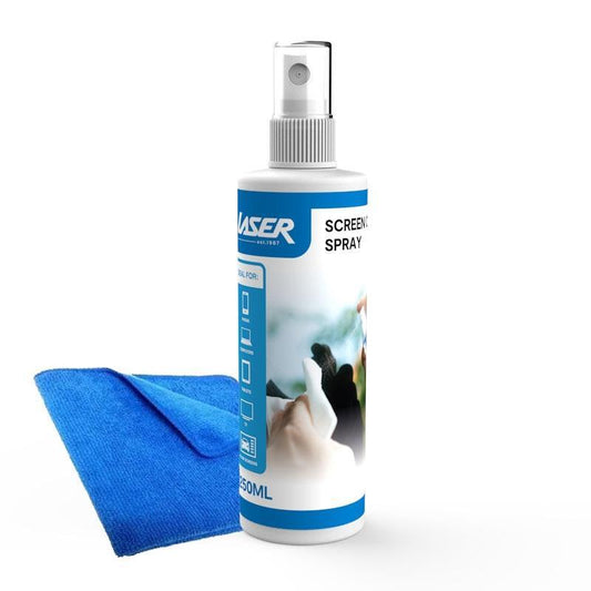 Laser Clean Range Screen Cleaning Kit - 250ml with Microfibre Cloth-Auzzi Store