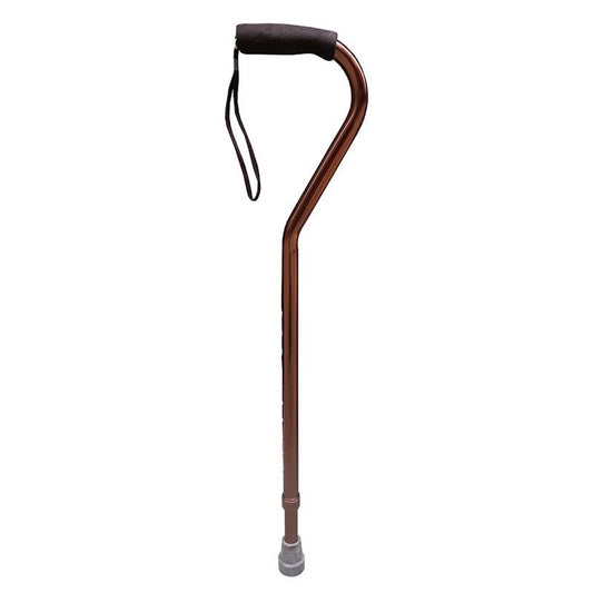 Livingstone Adjustable Swan Neck Walking Stick - Aluminium, 78-100 cm, Bronze