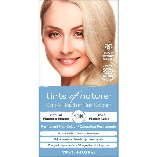Tints of Nature 10N Natural Platinum Blonde Permanent Hair Dye - 130ml
