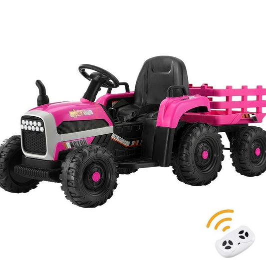 Mazam Kids 12V Electric Ride On Car Tractor with Remote Control - Pink-Auzzi Store