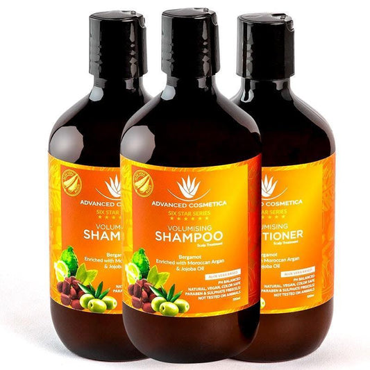 Advanced Cosmetica Six Star Series Volumising Shampoo & Conditioner Triple Pack (500ml)