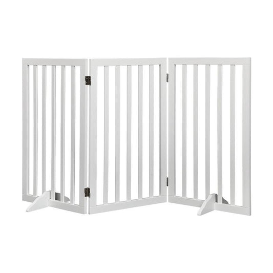 PaWz Wooden Pet Gate Dog Fence - 3 Panel Large