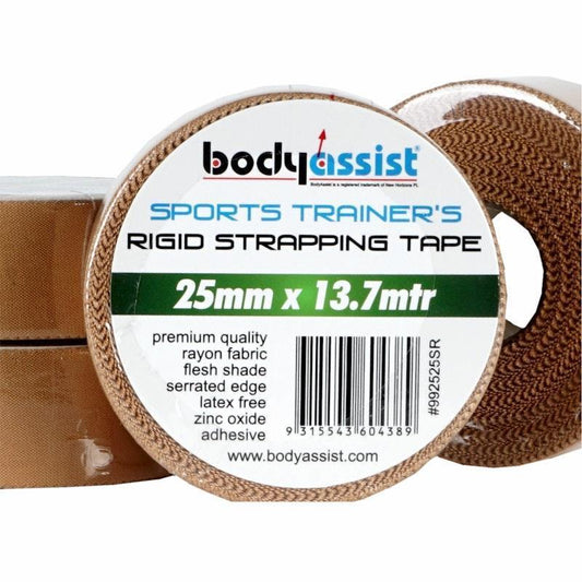 BodyAssist Rigid Strapping Tape - Feet 2.5cm x 13.7m (6 Rolls)