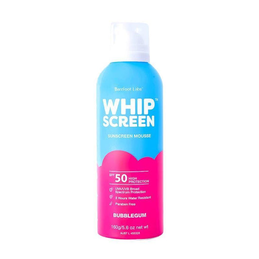 Barefoot Labs WhipScreen SPF50 Sunscreen Mousse - Bubblegum Scent 160g