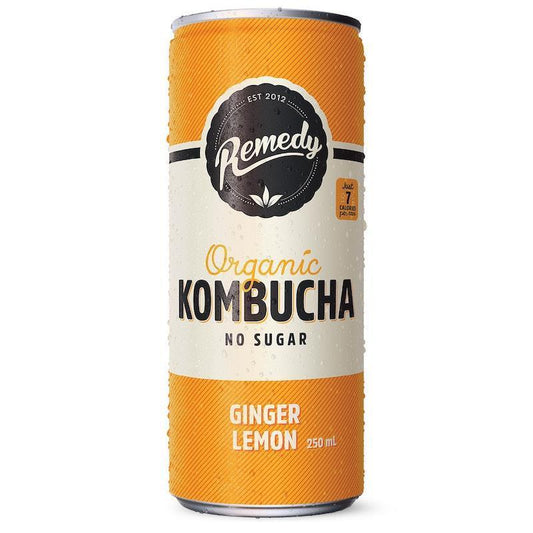 Remedy Kombucha Ginger Lemon - 24 x 250ml Pack