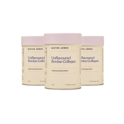 Mister Jones Bovine Collagen Unflavoured 3-Pack - Versatile Beauty Support-Auzzi Store