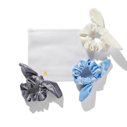 Lucky Lou Velvet Scrunchies Pack - Luxurious Hair Accessories