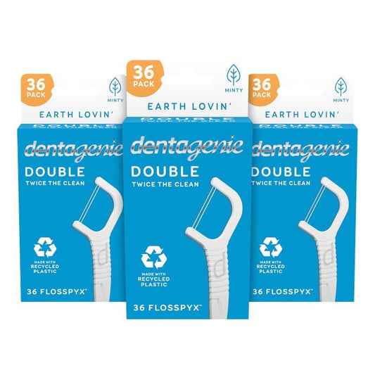 GO2 Dentagenie Double Flosspyx 36pk x 3 - Ultimate Dental Care - Auzzistore