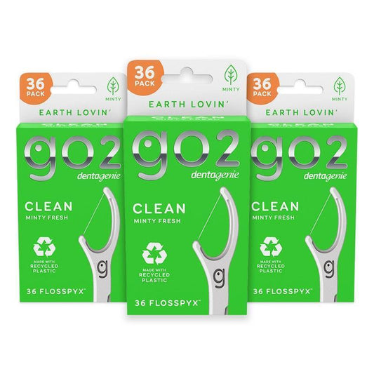 GO2 Dentagenie Clean Flosspyx - 36pk x 3 Multipack for Superior Dental Care-Auzzi Store