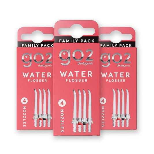 GO2 Dentagenie Water Flosser Replacement Nozzle Family Pack - 3 Multipacks - Auzzistore
