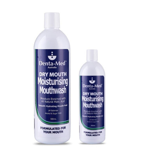 Denta-Med Moisturising Mouthwash Bundle - 250mL & 500mL for Ultimate Hydration
