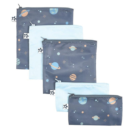 Tiny Twinkle Reusable Snack Bag 5 Pack - Space Design