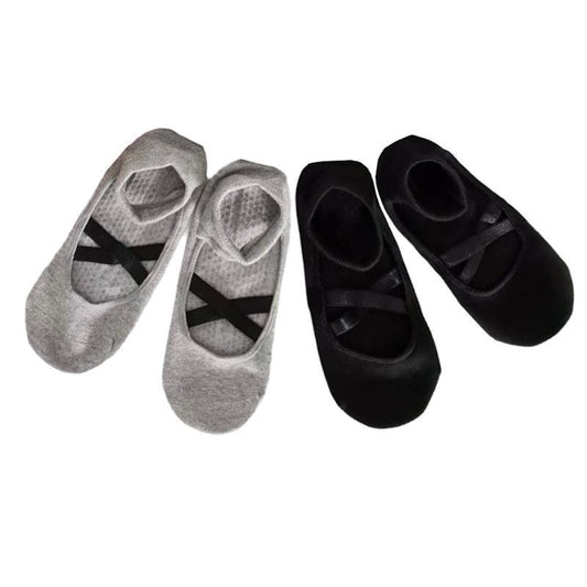 High Heel Jungle Good Pointe Premium Combed Cotton Full Grip Pilates/Yoga Socks - Black/Grey Bundle-Auzzi Store