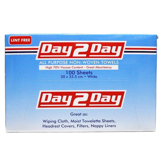 Day 2 Day Lint-Free All-Purpose Towels - 30 x 33.5cm (100 Sheets/Box)
