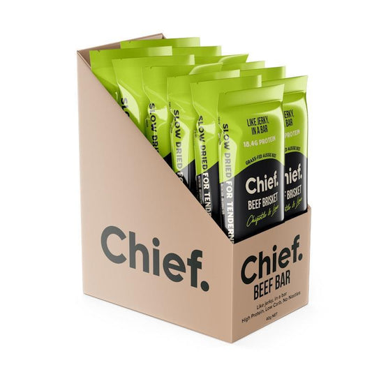 Chief Organic Beef Bars - Chipotle & Lime (12 Pack) - Savory Snack-Auzzi Store
