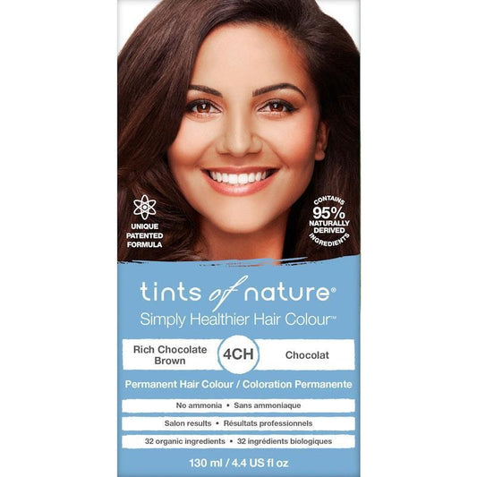 Tints of Nature 4CH Rich Chocolate Brown Permanent Hair Dye - 130ml