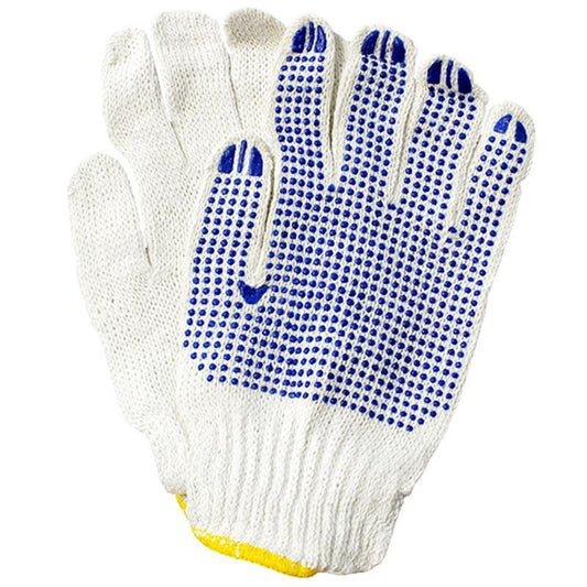 Livingstone Seamless Knitted Cotton Gloves with Dot Palm - 12 Pairs-Auzzi Store