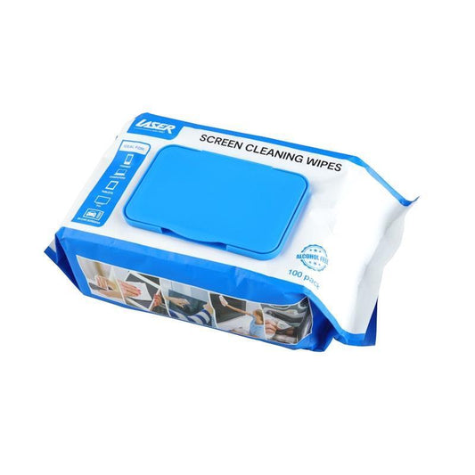 Laser Clean Anti-Bacterial Screen Wipes for Electronics - 100 Pack-Auzzi Store