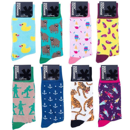 Sock Exchange Wholesale 96 Novelty Socks Bundle - Fun Retail Display Solution-Auzzi Store