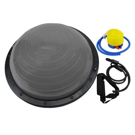Powertrain Fitness 58cm Yoga Ball - Home Gym Balance Trainer in Grey - Auzzistore